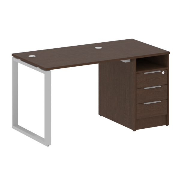 Рабочая станция Metal System Style БО.РС-СТП1.1 1412x750x750 (Венге Цаво/Серый металл)