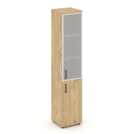 Шкаф высокий узкий SN.STU.E-103(R) (400х400х1982) (Тиквуд Светлый/Сатин)