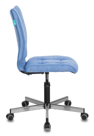 Кресло CH-330M голубой Velvet 86 крестов. металл хром (Голубой)
