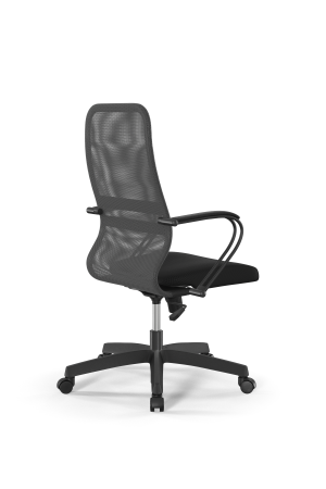 Кресло для руководителя Метта Sit 8 B2-8K - X1+UMF(X1) /Uh00/Wh00/K3bL(M09.B02.G15.W01) (Светло-серый | Черный)