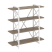 Стеллаж на регулируемых опорах-4 полки VR.L-MST.O-4.8V 1200x400x1280 (Тиквуд Темный/Белый металл)