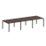 Переговорный стол 3 столешницы Metal System Style БП.ПРГ-3.2 3600x1235x750 (Дуб Наварра/Серый металл)