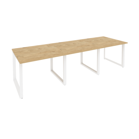 Стол переговорный Onix O.MO-PRG-3.1 2940x980x750 (Тиквуд Светлый/Белый Металл)