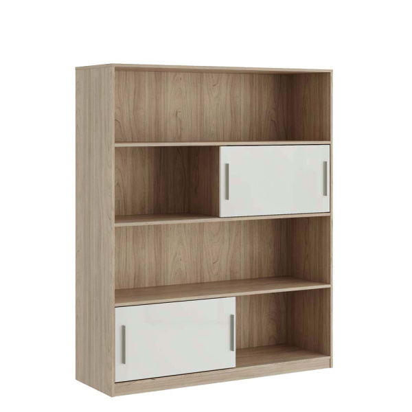 Стеллаж высокий, глянец AST33951821 (Вяз/белый)