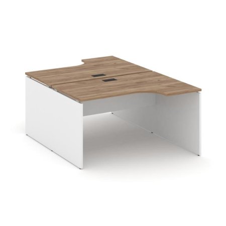 Рабочая станция эргономичная SN-D.DRPA-012 (1580х1432/1992х750) (Дуб Табак/Белый)