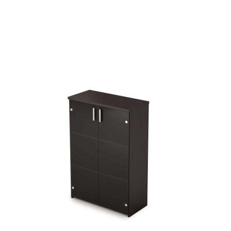 2Ш.017.3 Шкаф для документов средий со стеклом 790x370x1190 (Венге)