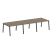 Стол для переговоров (3 столешницы) на А-образном м/к Metal System Style БА.ПРГ-3.2 3600x1235x750 (Дуб наварра/Серый металл)