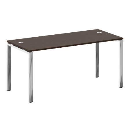 Стол рабочий руководителя на П-обр. м/к БП.СРР-4.7 1600x720x750 (Венге Цаво/Нерж. Сталь)