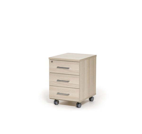 FE/RO Тумба подкатная 3 ящика (Дуб Светлый)