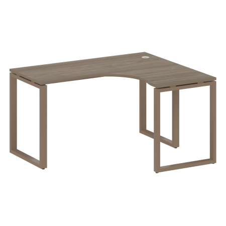 Стол криволинейный правый Metal System Style БО.СА-3 Пр 1400x1200x750 (Вяз/Мокко металл)