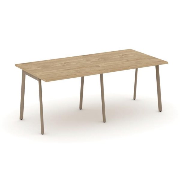 Стол переговорный ES.PRG-2.1-P (1960х980х750) (Тиквуд Светлый/Металл Латте)