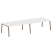 Стол для переговоров (2 столешницы) на А-образном м/к Metal System Style БА.ПРГ-2.5 3600x1235x750 (Дуб наварра/Серый металл)