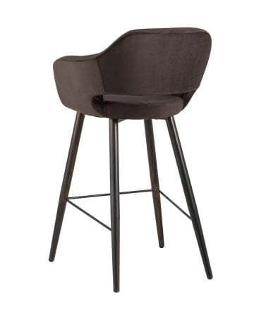 Стул барный Саймон велюр темно-коричневый (Стул барный Саймон темно-коричневый)