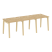 Рабочая станция на деревянных опорах Onix Wood OW.RS-3.0.8 2340x800x750 (Тиквуд Светлый/Дуб Темный)