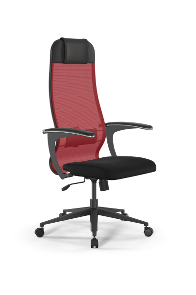 Кресло для руководителя Метта Sit 10 B1-111U - X2+UMF(X1) /Ub00/Wh00/U0mL-b(M09.B11.G19.W02) (Красный | Черный)