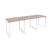 Рабочая станция на О-образном м/к Onix O.MO-RS-3.0.7 2340x720x750 (Тиквуд Темный/Белый Металл)