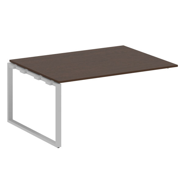 Проходной наборный элемент переговорного стола Metal System Style БО.ППРГ-4 1600x1235x750 (Венге Цаво/Серый металл)