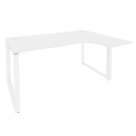 Стол эргономичный правый на О-образном м/к Onix O.MO-SA-4R 1580x1180x750 (Белый Бриллиант/Белый Металл)