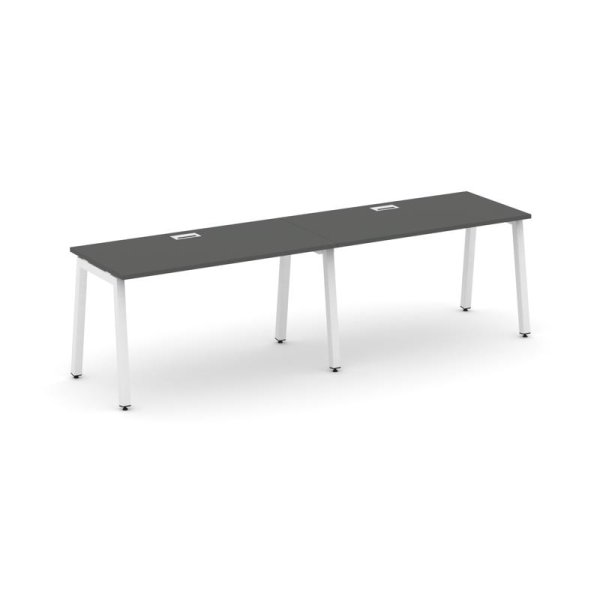 Рабочая станция 1 сторонняя SN-5A.ORS-001 (1960х600х750) (Антрацит/Металл Белый)