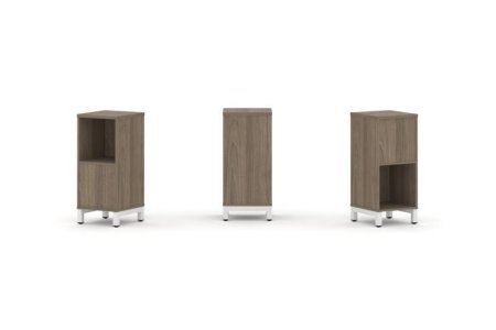 Набор стеллажа 2-х сторонний, 2 яруса SN.NSD-211 (387х400х881) (Вяз Благородный/Металл Белый)