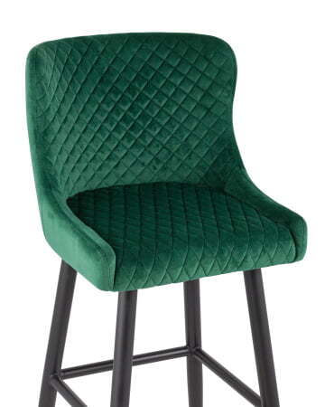 Стул барный Ститч велюр изумрудный (Стул барный Ститч изумрудный)