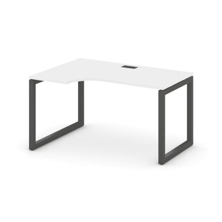 Стол рабочий эргономичный SN-5O.SPA-001(L) (1380х600/980х750) (Белый/Металл Антрацит)