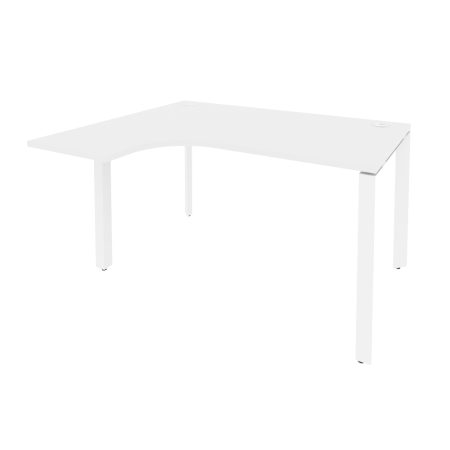 Стол эргономичный левый на П-образном м/к Onix O.MP-SA-3L 1380x1180x750 (Белый Бриллиант/Белый Металл)