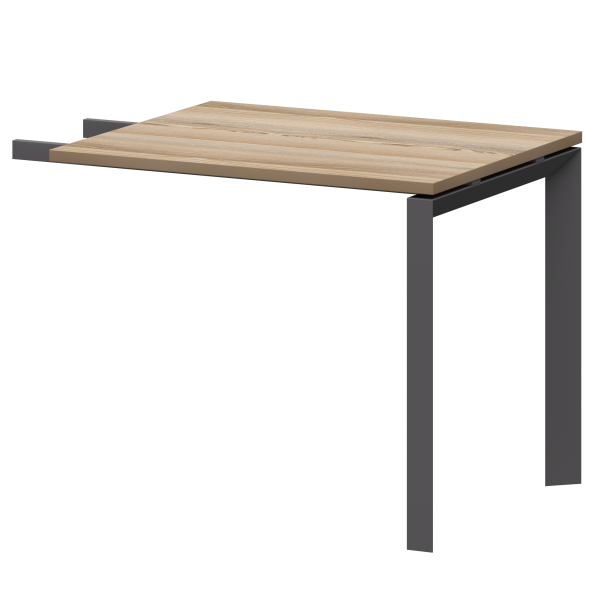 Бриф-приставка на металлокаркасе  Аргентум-МП НТМПБ-П-709 900x730x750 (Дуб сафари/Антрацит)