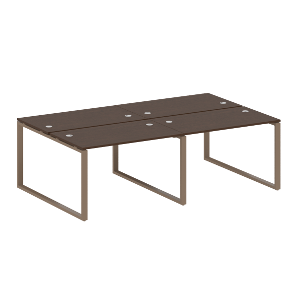 Рабочая станция Metal System Style БО.СМ-4.2 2400x1475x750 (Венге Цаво/Мокко металл)
