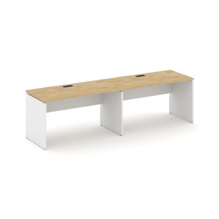 Рабочая станция 1 сторонняя SN-D.ORS-013 (2760х700х750) (Тиквуд Светлый/Белый)