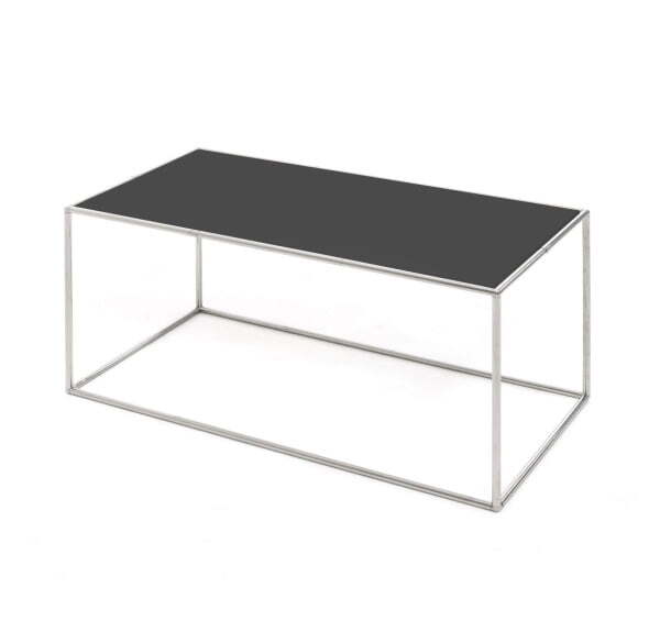 FESTA Стол кофейный 80х40 (Черный/Хром металл)