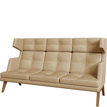 Диван офисный 3-х местный высокий Беверли (Диван 3-местный высокий kiton_03)