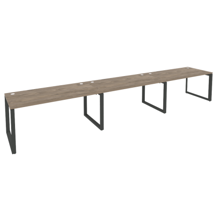 Рабочая станция на О-образном м/к Onix O.MO-RS-3.4.8 4740x800x750 (Тиквуд Темный/Черный металл)