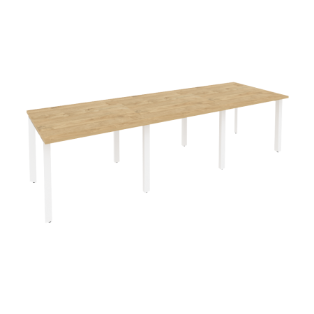 Стол переговорный Onix O.MP-PRG-3.1 2940x980x750 (Тиквуд Светлый/Белый Металл)