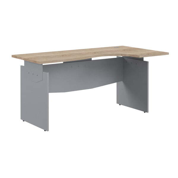 Стол эргономичный правый Offix-new OCET 169R 1600x860x750 (Дуб Сонома светлый/металлик)