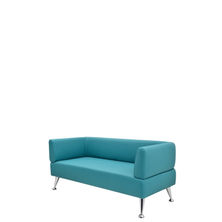 Диван офисный Норд (V-700) 2-х местный с подлокотниками (Голубой)