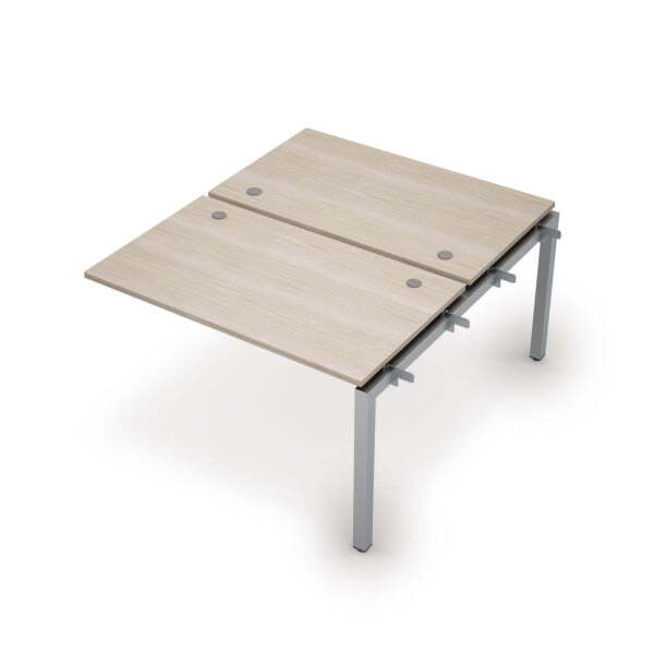 6МБС.5278 Бенч-система на 2 рабочих места, средний модуль (1200x1435x750) (Шамони светлый/Алюминий матовый)