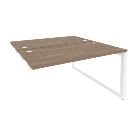 Стол-приставка двойной на О-образном м/к к опорным элем. Onix O.MO-D.SPR-3.7 1380x1475x750 (Дуб Аризона/Белый Металл)