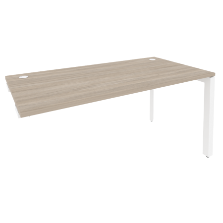 Стол-приставка на П-образном м/к к опорным элементам Onix O.MP-SPR-4.8 1580x800x750 (Дуб Аттик/Белый Металл)