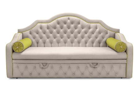 Диван 3-местный раскладной Infiniti  (2240x1000x1200) Бежевый | Оливковый (Бежевый)