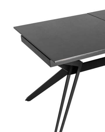 Стол обеденный Олимпия раскладной 160-210*90 керамика темная (Стол обеденный Олимпия черный)