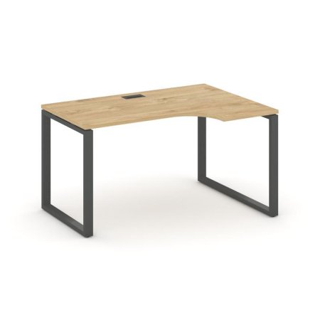 Стол рабочий эргономичный SN-6O.SPA-011(R) (1380х700/980х750) (Тиквуд Светлый/Металл Антрацит)