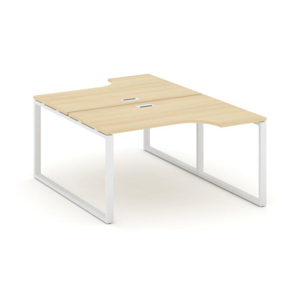 Рабочая станция эргономичная SN-6O.DRPA-002 (1580х1232/1992х750) (Акация Лорка/Металл Белый)