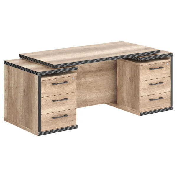 Стол руководителя на опорных тумбах Torr TDT 197 1900x700x750 (Дуб Каньон)