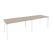 Рабочая станция на П-образном м/к Onix O.MP-RS-2.3.8 2760x800x750 (Тиквуд Темный/Белый Металл)