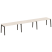 Рабочая станция на деревянных опорах Onix Wood OW.RS-3.4.8 4740x800x750 (Тиквуд Светлый/Дуб Темный)