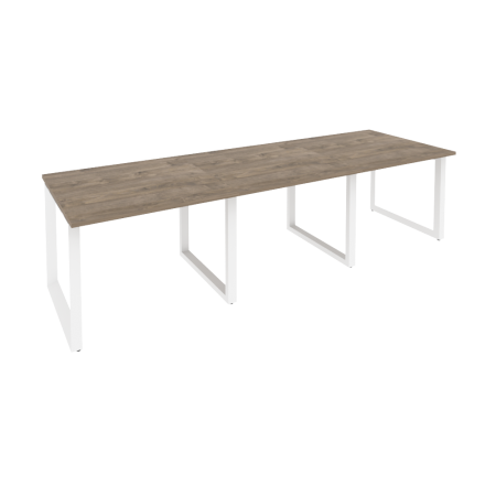 Стол переговорный Onix O.MO-PRG-3.1 2940x980x750 (Тиквуд Темный/Белый Металл)