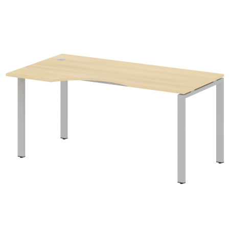 Стол криволинейный левый Metal System Style БП.СА-1 Л 1600x900x750 (Акация/Серый металл)