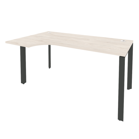 Стол эргономичный левый на П-образном м/к Onix O.MP-SA-1L 1580x980x750 (Денвер Светлый/Черный металл)
