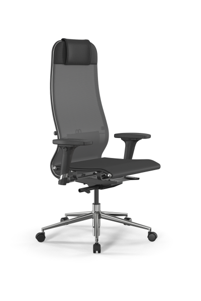 Кресло для руководителя Метта SynchroSit 10 B1-104D - T /Um00/Nb00/D02P(M23.B23.G18.W02) (Серый)